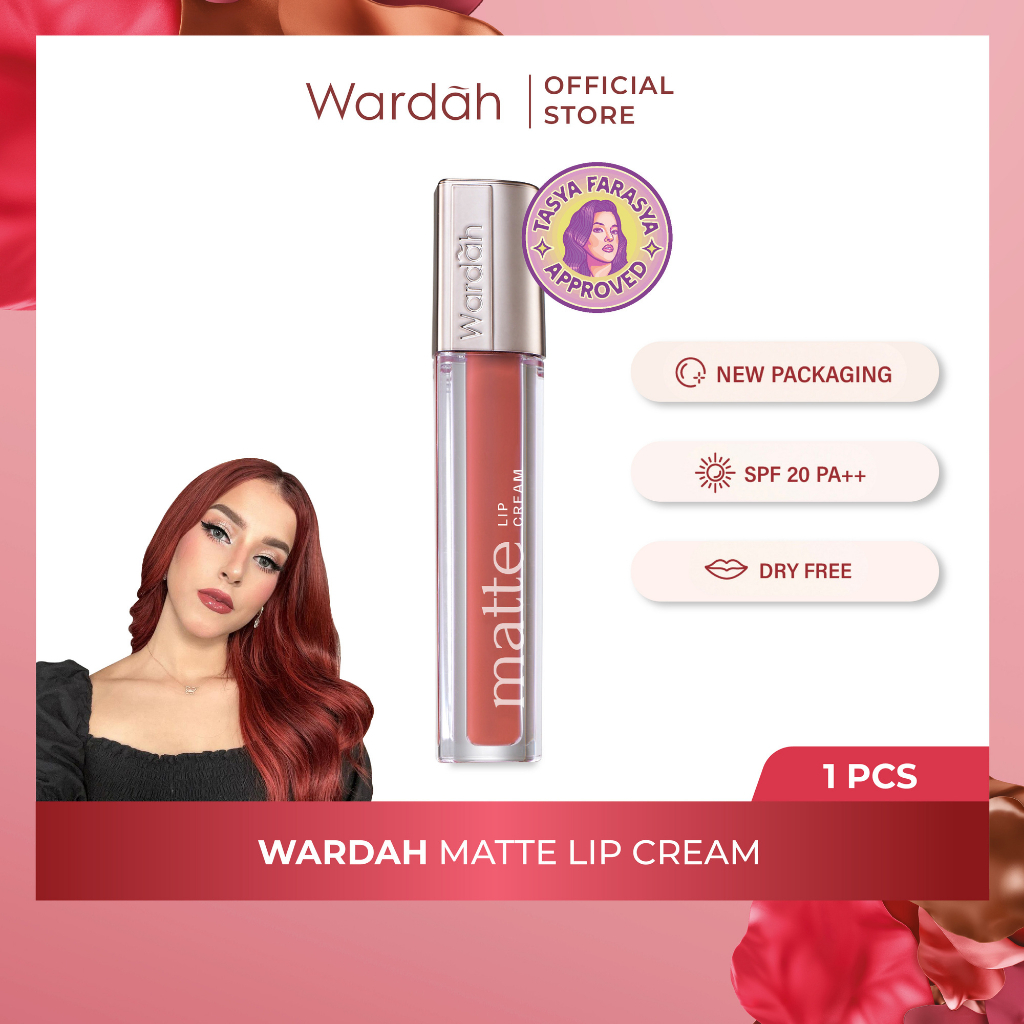 WARDAH Exclusive Matte Lip Cream / Wardah Matte Lip Cream Formula Baru SPF 20