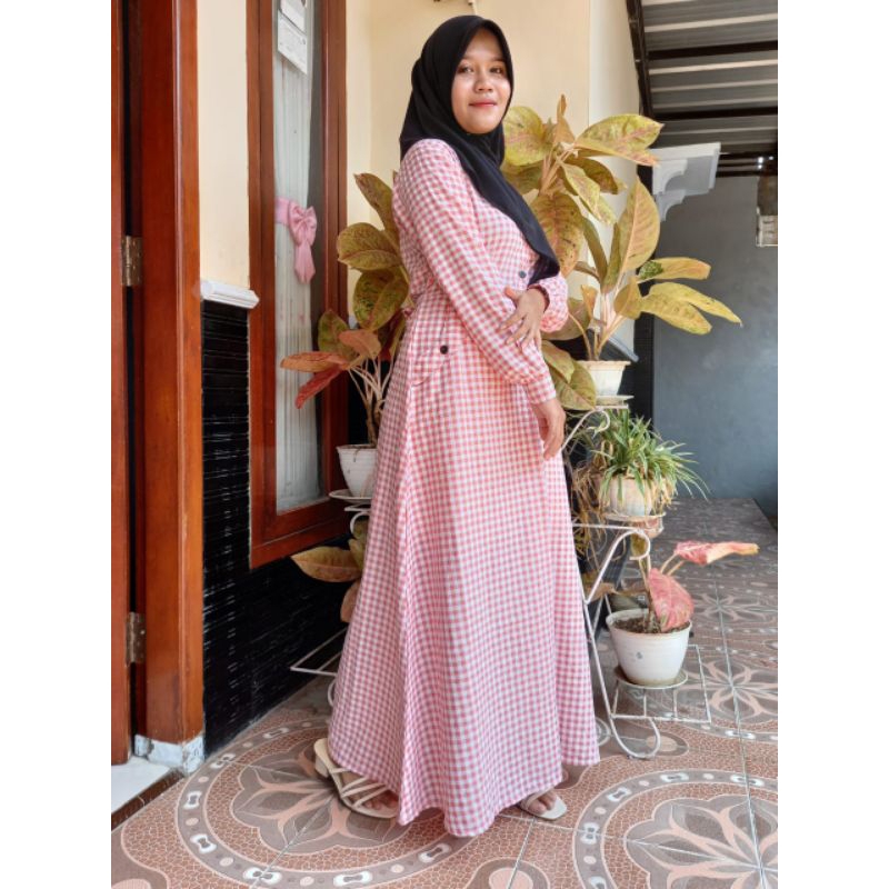 gamis katun/gamis kotak/gamis remaja/gamis daily