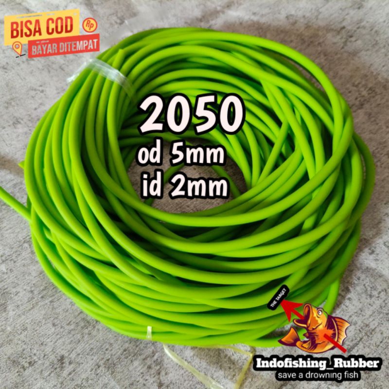 Karet Ketapel Ikan 2050 5mm Sesuai Gambar Hijau Buah