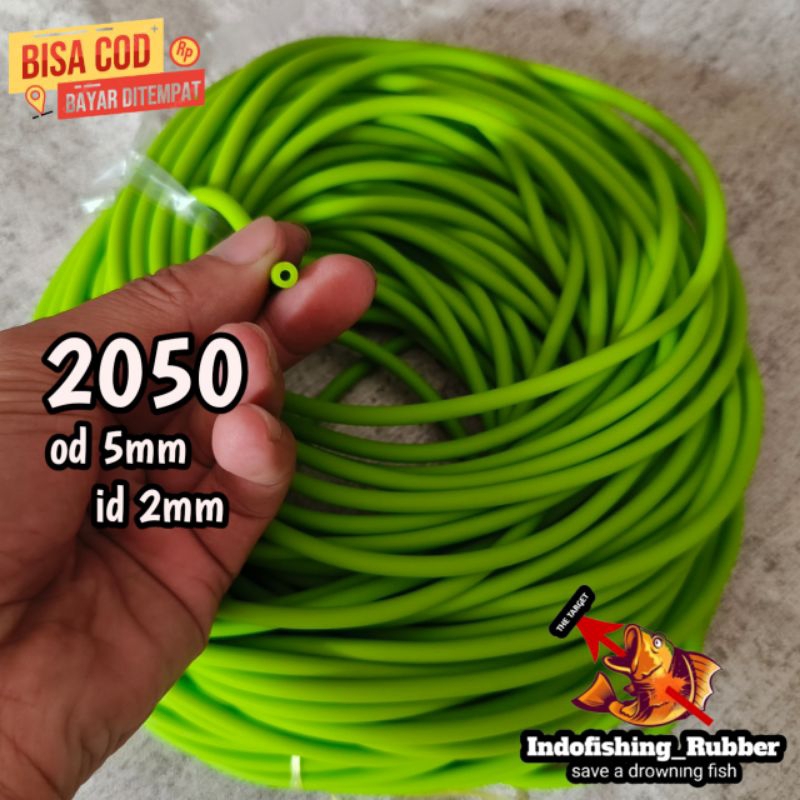 RK Karet Ketapel Ikan 2050 5mm Sesuai Gambar Hijau Buah