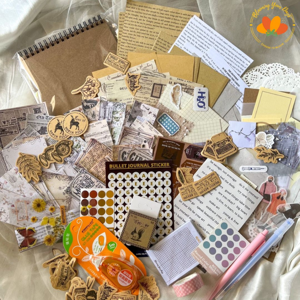 

BUJO KIT LENGKAP PAKET JOURNALING JOURNAL KIT BULLET JOURNAL BOOK VINTAGE AESTHETIC MURAH DEKORASI