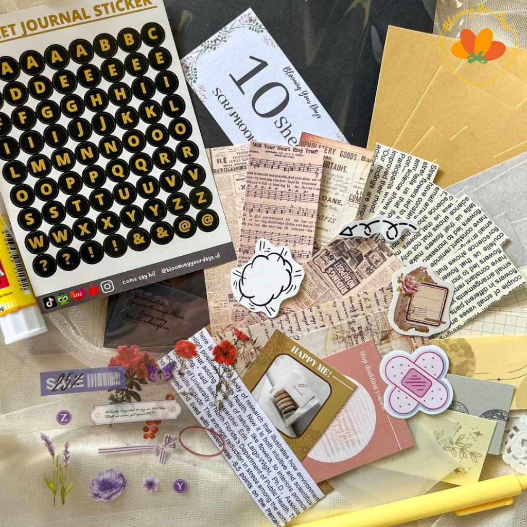 

RK bujo kit lengkap paket journaling journal kit bullet journal book vintage aesthetic murah