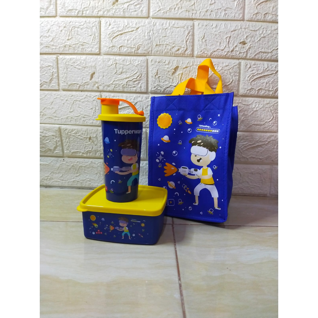 TUPPERWARE AKU ANAK SEHAT EDISI 2023 SET BEKAL MAKANAN DILENGKAPI TAS DAN BOTOL MINUM