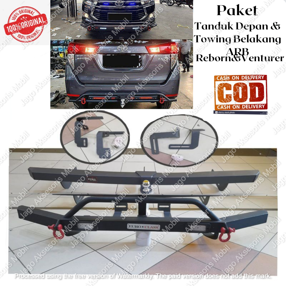 Towing Tanduk Depan Belakang ARB Besi Bar Pelindung bemper Innova Reborn Venturer