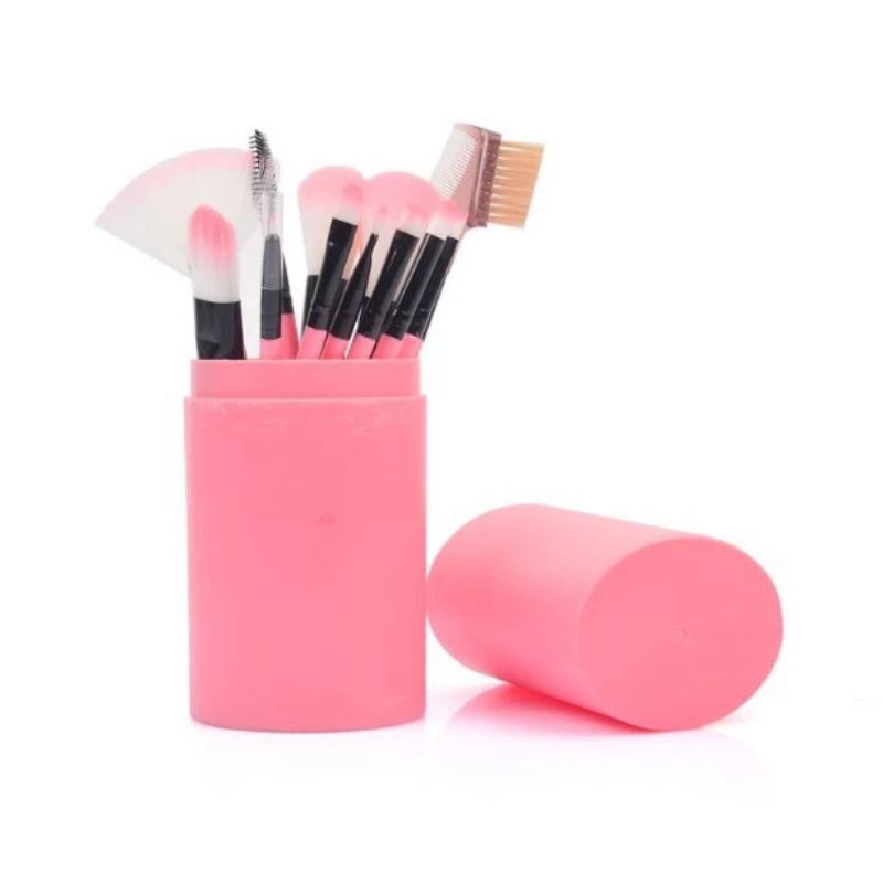 Brush Make Up Set 12 in 1 Tabung / Kuas Make Up Set Kuas Alis