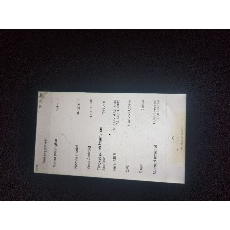 hp xiaomi redmi 2 hm 2lte-sa 2 16 bispak minus