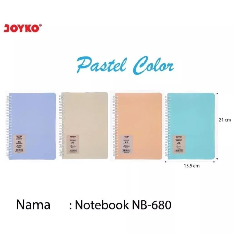 

Note Book Joyko NB -680 Notebook A5 Warna Pastel