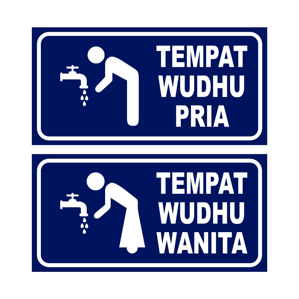 

STIKER VINYL TEMPAT WUDHU PRIA - WANITA Uk. 30 x 15 cm SIGN RAMBU K3