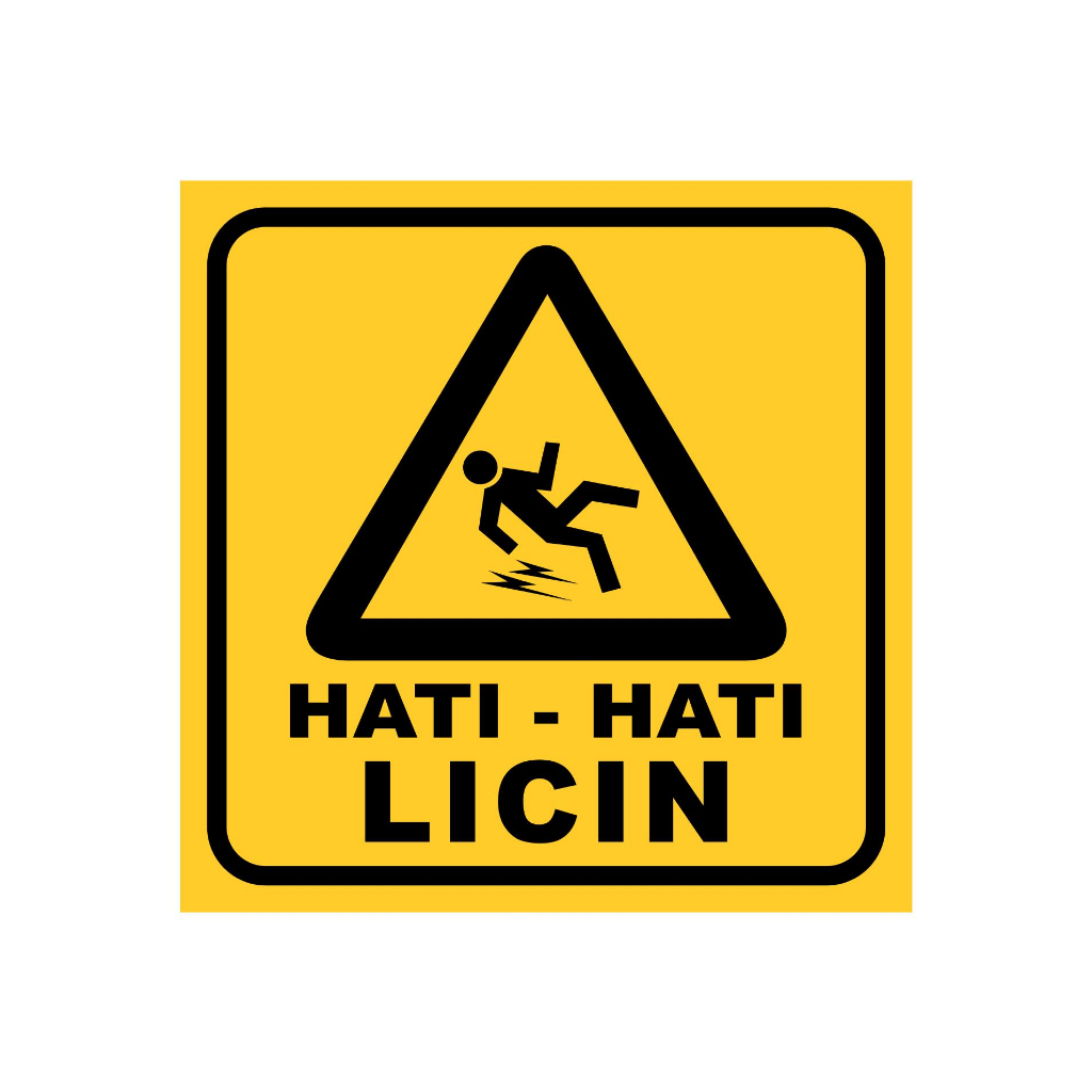 

SIGN STICKERVINYL K3 RAMBU SAFETY HATI-HATI LICIN UK 15 X 15 CM