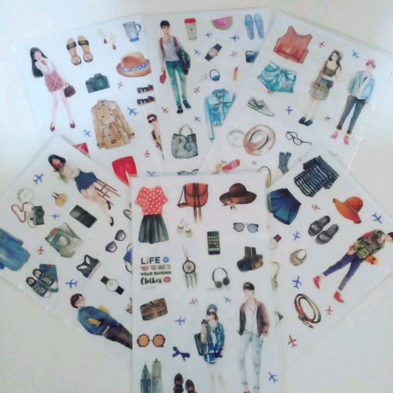 

(Kindly) Travelling Couple - Stiker Journal - Washi Sticker Sheet