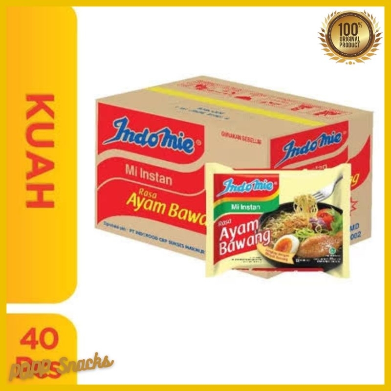 

Mie Kuah Indomie Ayam Bawang Dus isi 40 pcs instan