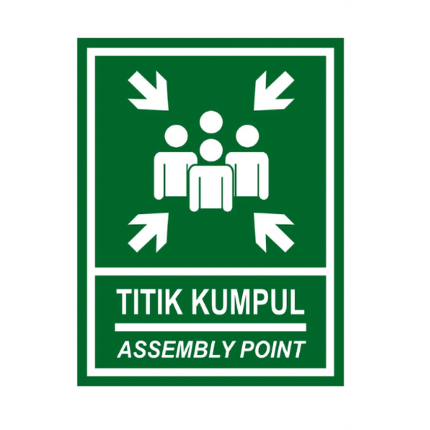 

STIKER SIGN TITIK KUMPUL ASSEMBLY POINT STICKER LABEL K3 RAMBU 23x30CM