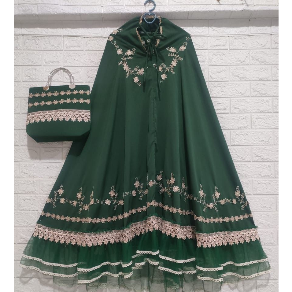 Mukena Mewah Jumbo Terbaru 2023 Bordir Timbul