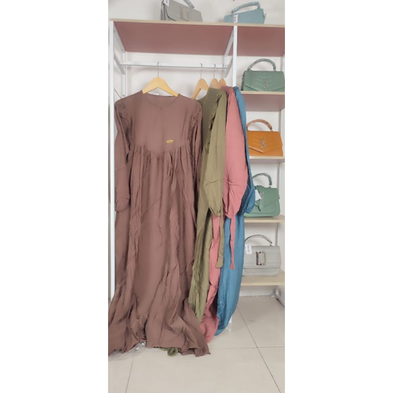 Gamis Polos Polo Linen