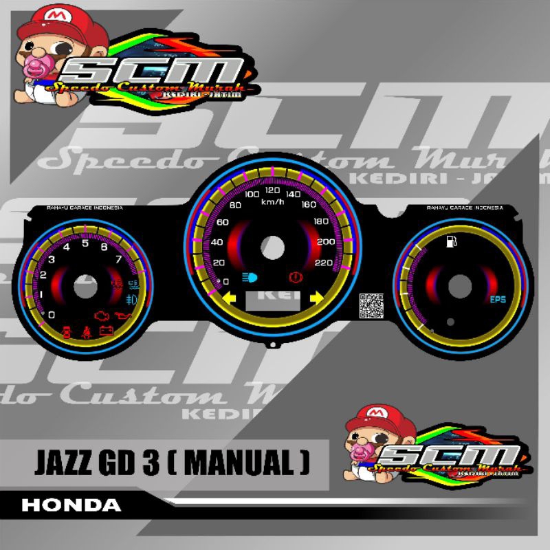 Papan speedometer Honda Jazz Gd 3 manual panel spidometer custom Honda Jaz GD 3 manual