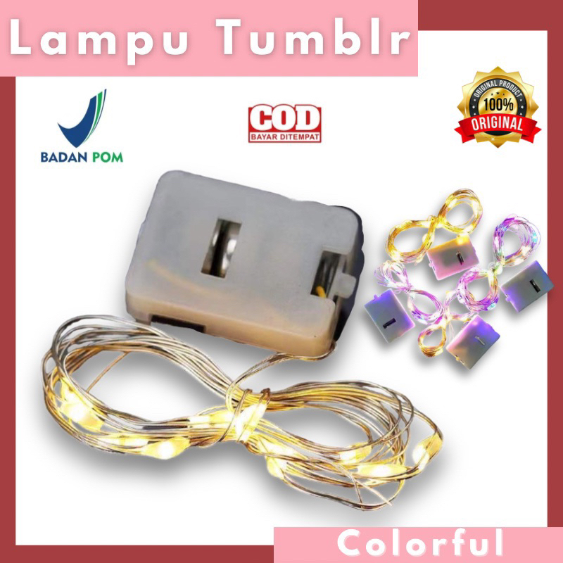 Lampu Hias 1M / Lampu Tumblr Kawat Hias Dekorasi Baterai 1m 2m 3m 5m / Lampu Kawat LED 1 Meter Warm 