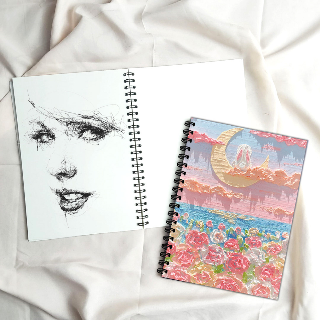 

Sketchbook isi 100 halaman Sketch book isi 3 Warna Ukuran A5 100 Sheet Buku Sketsa Cover vintage 3D