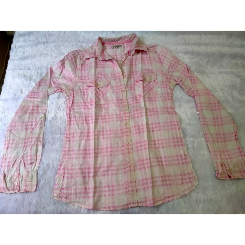 KEMEJA COLORBOX KOTAK BIRU PINK PRELOVED