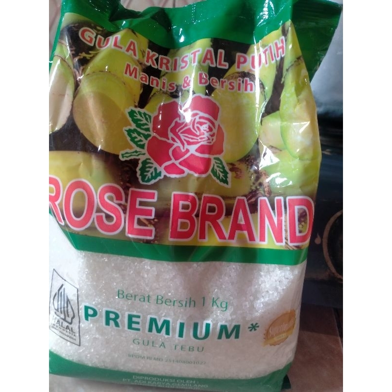 

GULA PASIR GULA TEBU GULA KEMASAN 1KG Rose brand