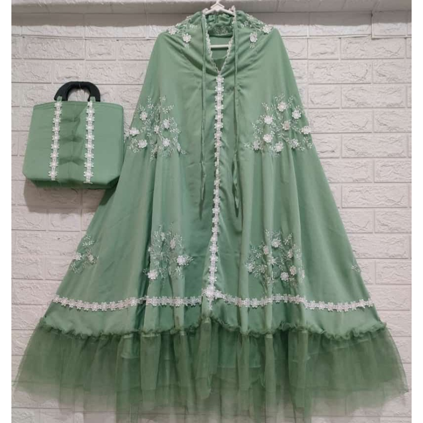 Mukena Murah Jumbo Terbaru Bordir Tasikmalaya Renda Mewah