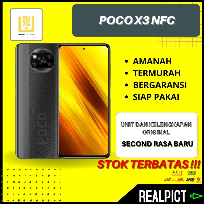 HP Second Gaming Murah Poco X3 NFC 128 TAM Nominus Siap Pakai
