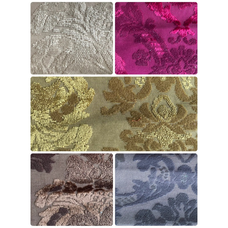 Kain Sofa Bludru motif Bunga