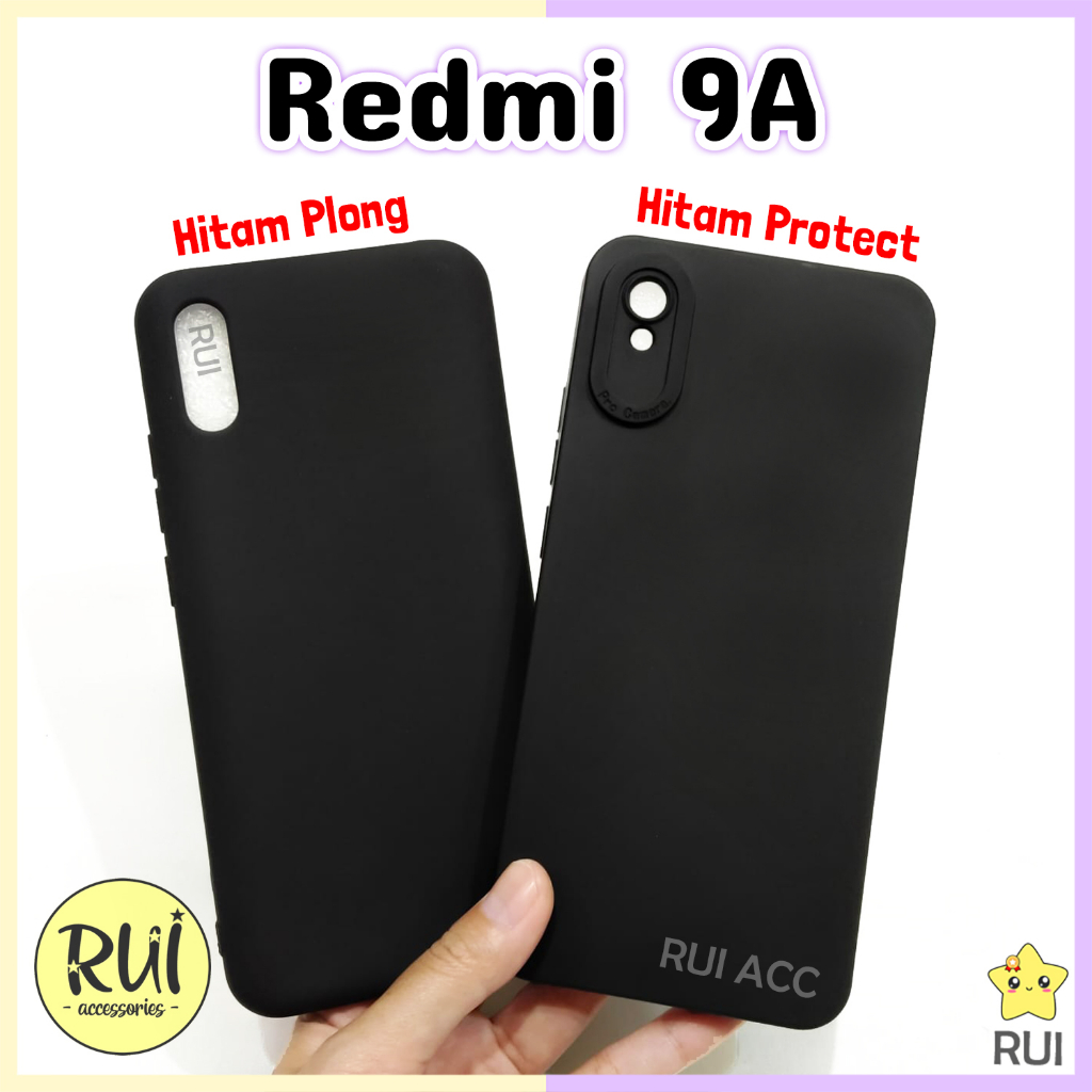 Case Hitam REDMI 9A Black Matte XIAOMI Soft Case Silikon Polos Lentur