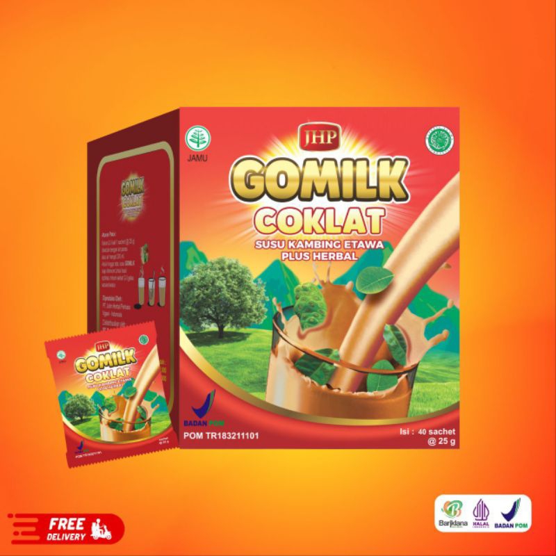 

GOMILK SACHET saset susu kambing etawa plus herbal kemasan kecil saset