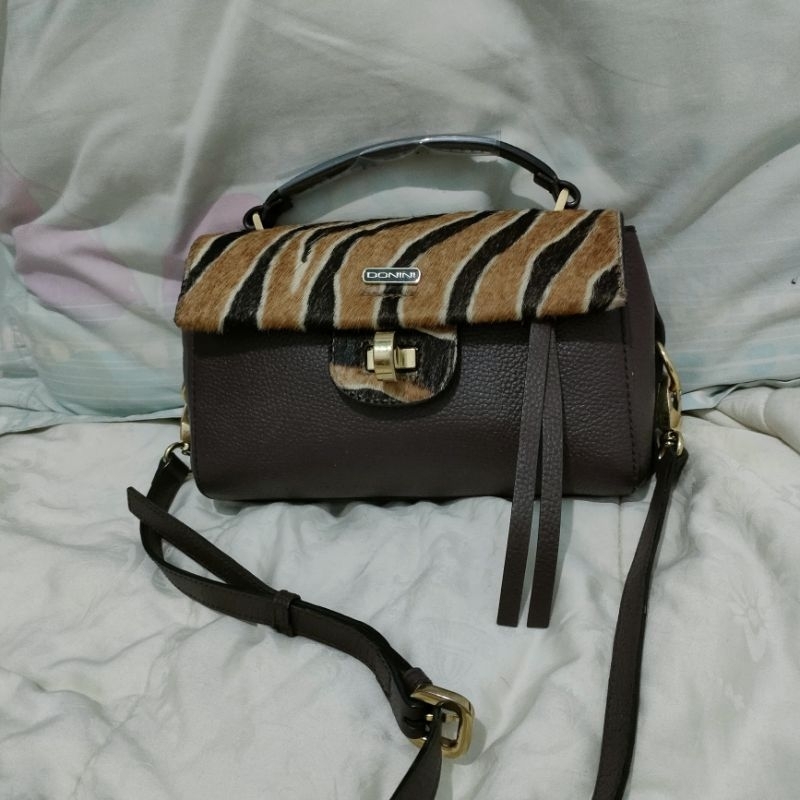 preloved bundling donini vigo+dompet Claire pink black