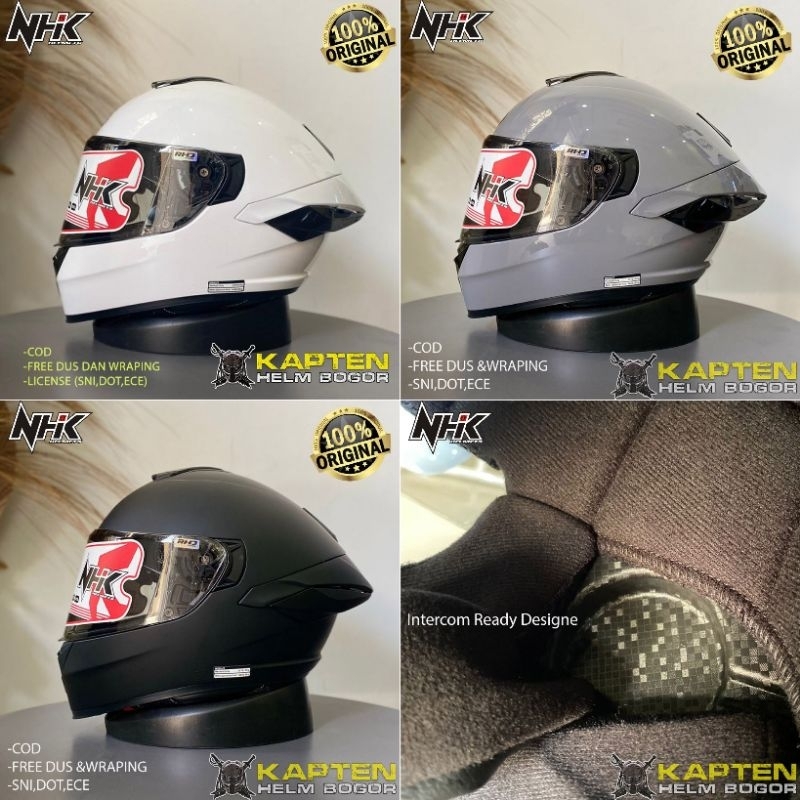 HELM NHK MARK 1 ELITE - HELM FULL FACE NHK SINGLE VISOR SUPPORT INTERCOM