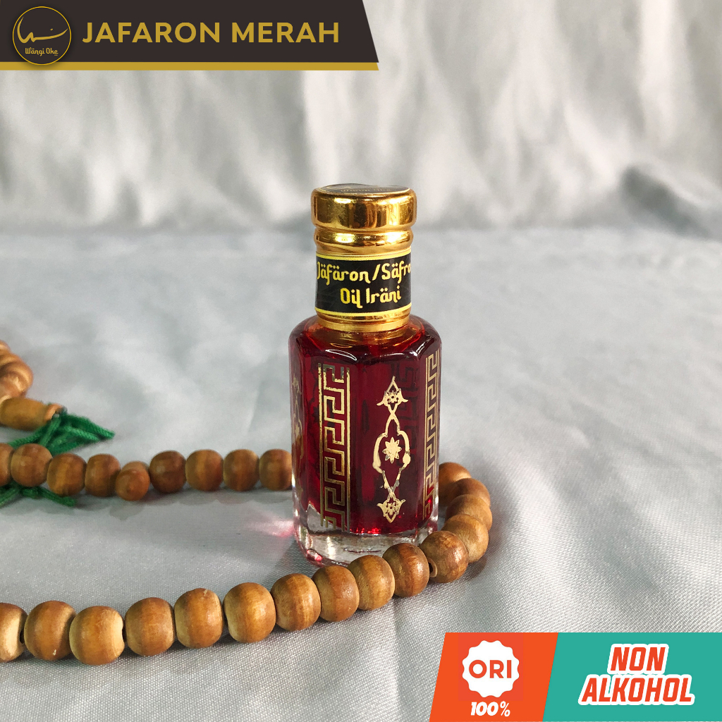 Minyak Wangi Jafaron Merah Asli - Jafaron Oil Irani Parfum Ibadah wangi Tahan lama Non Alkohol