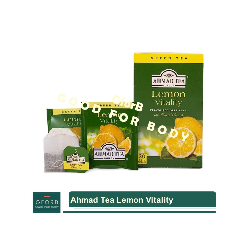 

SACHET Lemon Vitality Green Tea Ahmad Tea London Teh Hijau Diet Sehat