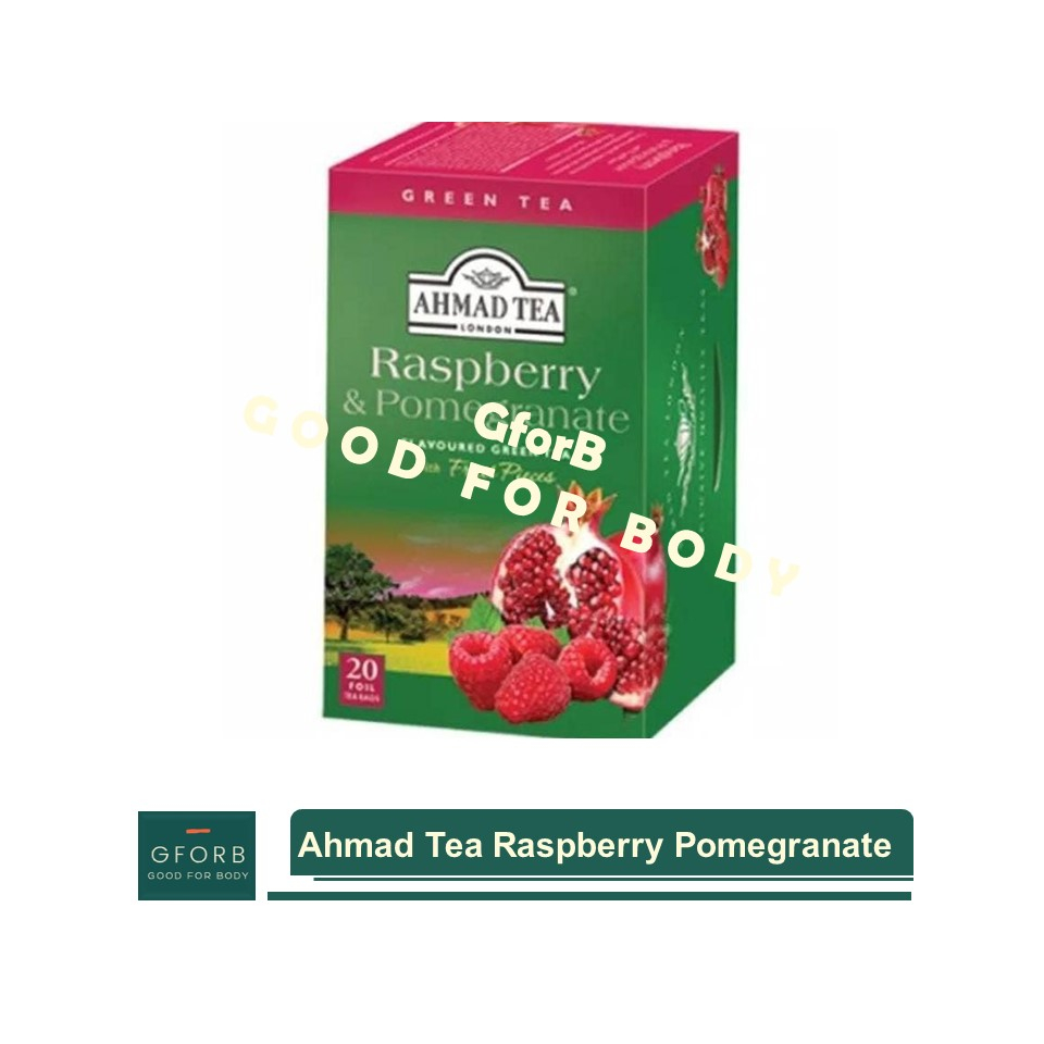 

SACHET Raspberry pomegranate Green Tea Ahmad Tea London Teh Hijau Diet Sehat