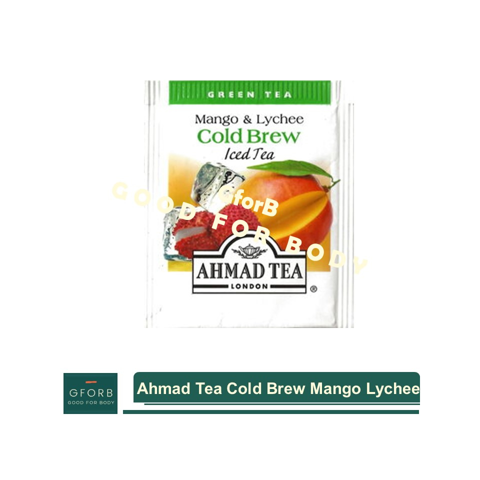 

SACHET Cold Brew Mango Lychee Green Tea Ahmad Tea London Teh Hijau Diet Sehat