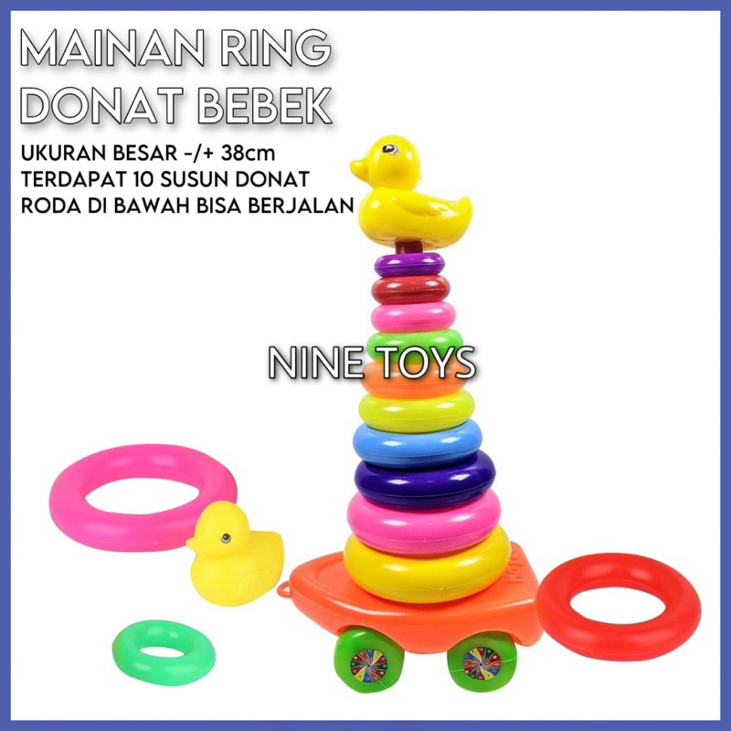 MAINAN EDUKATIF RING DONAT DONAT SUSUN BEBEK UKURAN BESAR
