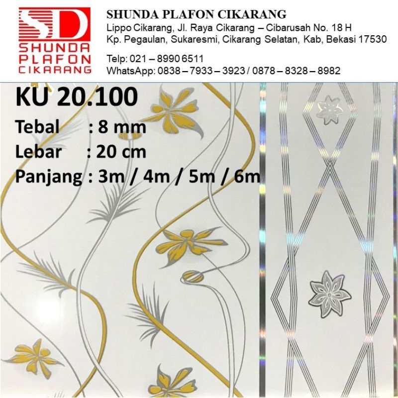 SHUNDA PLAFON PVC KU 20.100