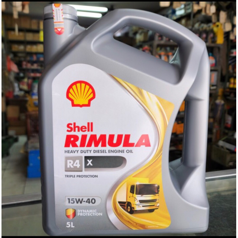 Oli Shell Rimula R4X 15W 40 5Liter / Galon - Oli Mobil Diesel