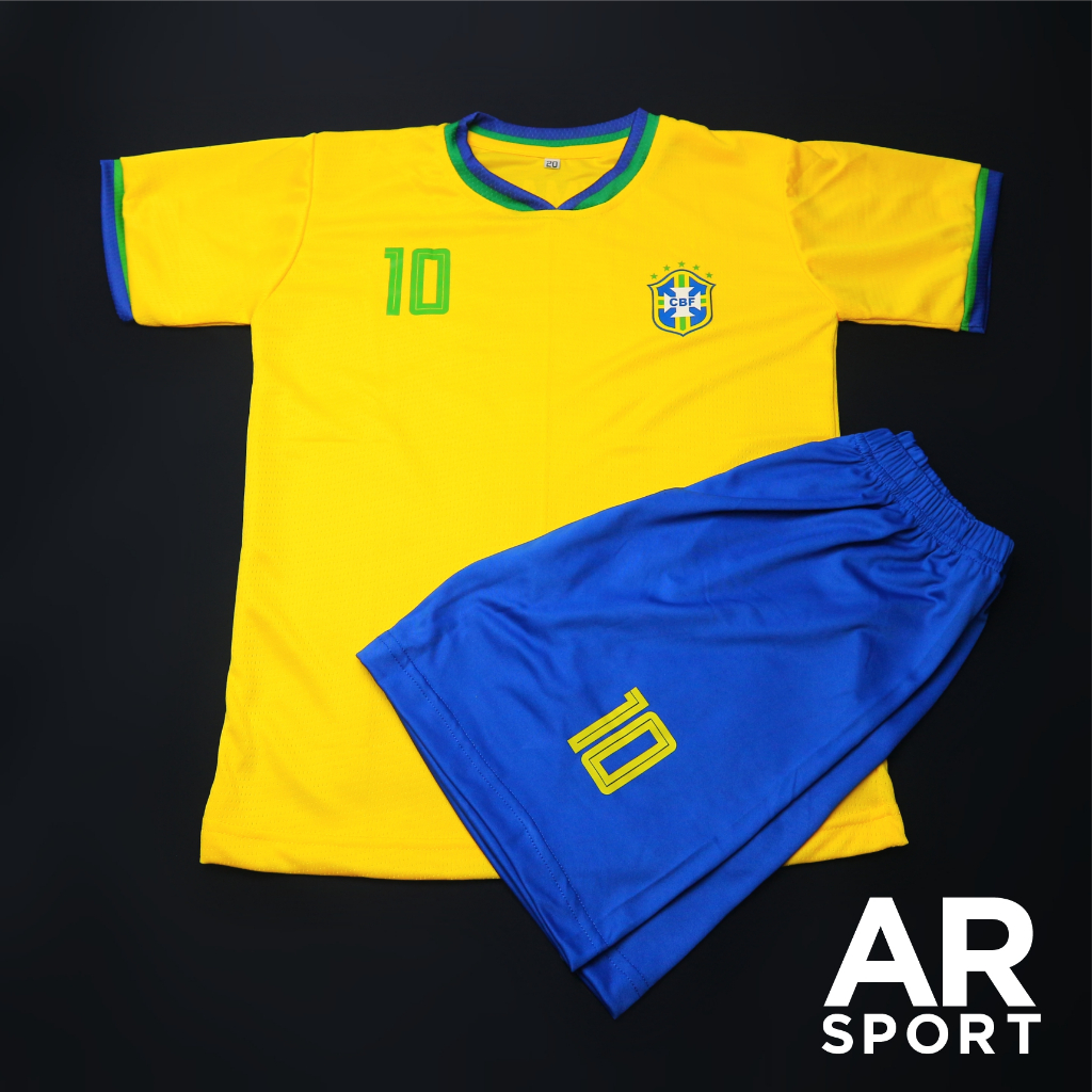 Setelan Jersey Anak Brasil Home Neymar Bola Kids