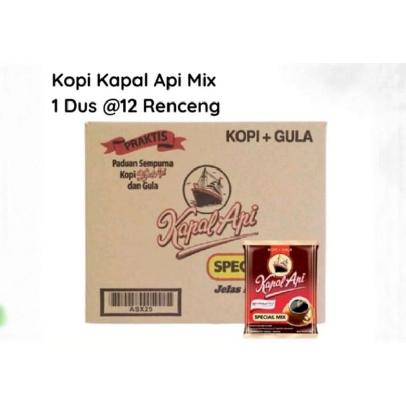 

Kopi Kapal Api Special Mix Kopi + Gula (12 Rtg × 10 Bks × 23g)