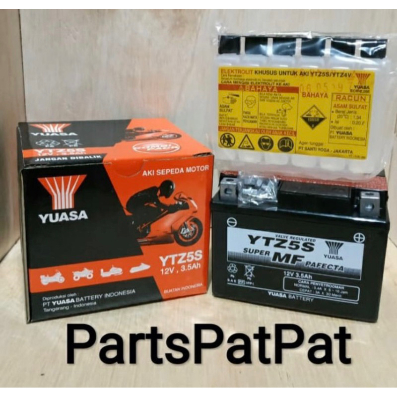 AKI ACCU BATTERY YUASA YTZ5S YTZ5-S YTZ-5S YTZ5S GTZ-5S ASLI ORIGINAL