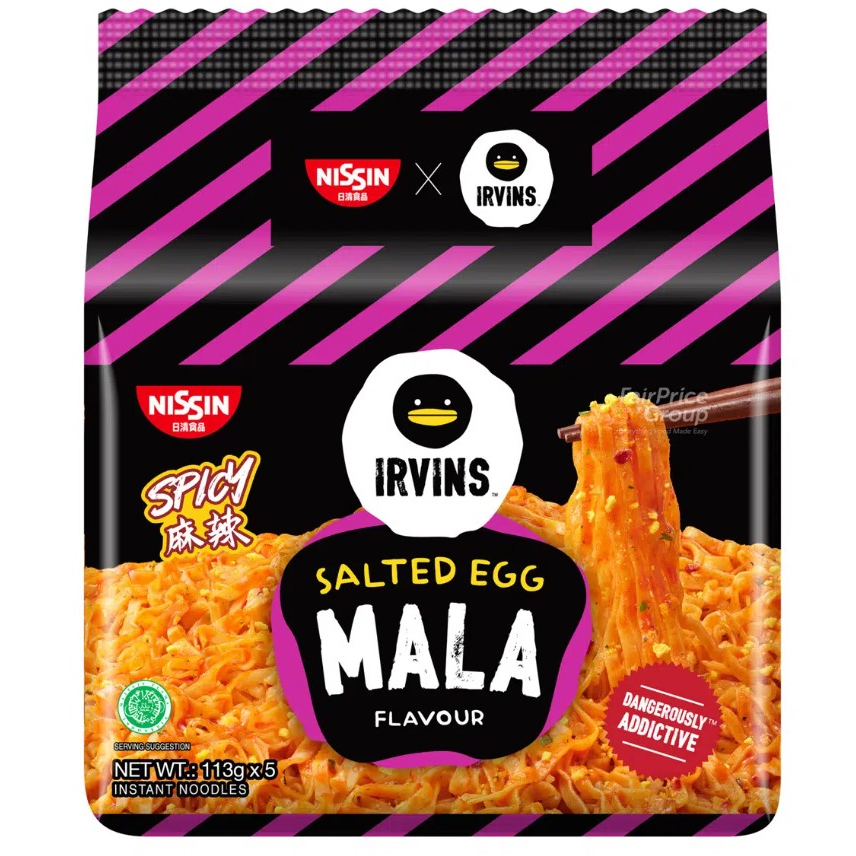 

NISSIN Irvins HOT BOOM/ SALTED EGG INSTANT NOODLE - PACKET -HALAL