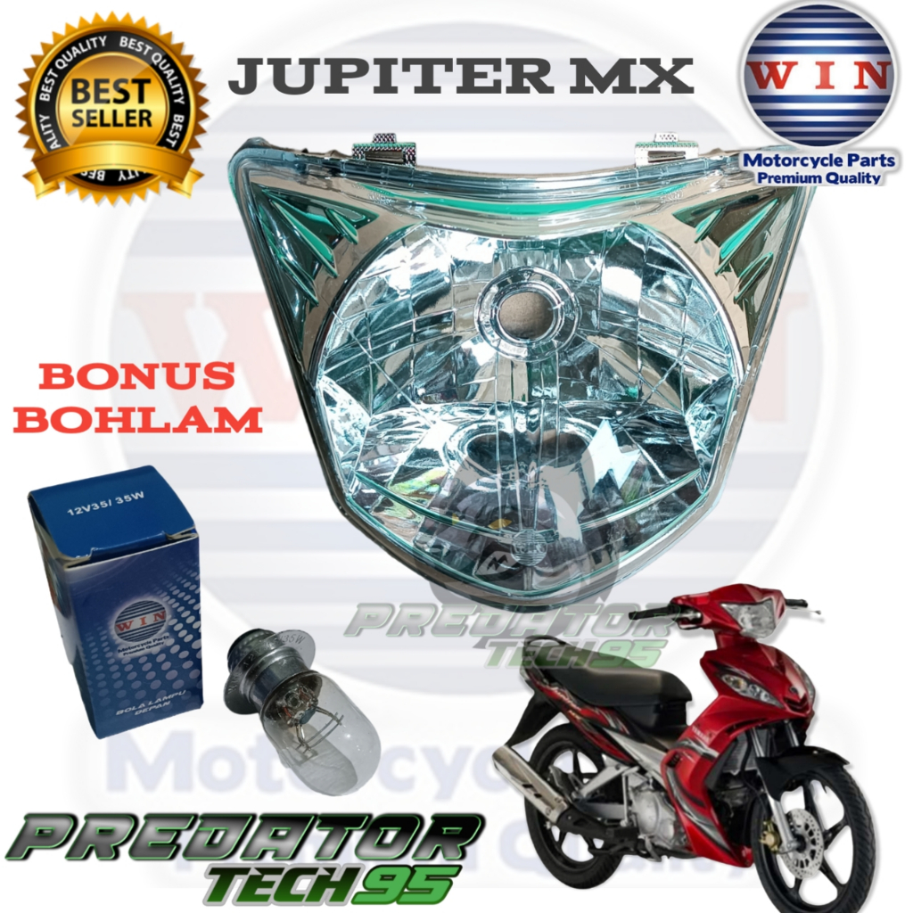 Lampu Depan Reflektor Headlamp Plus Bohlam Yamaha Jupiter mx 135 lama old High Quality