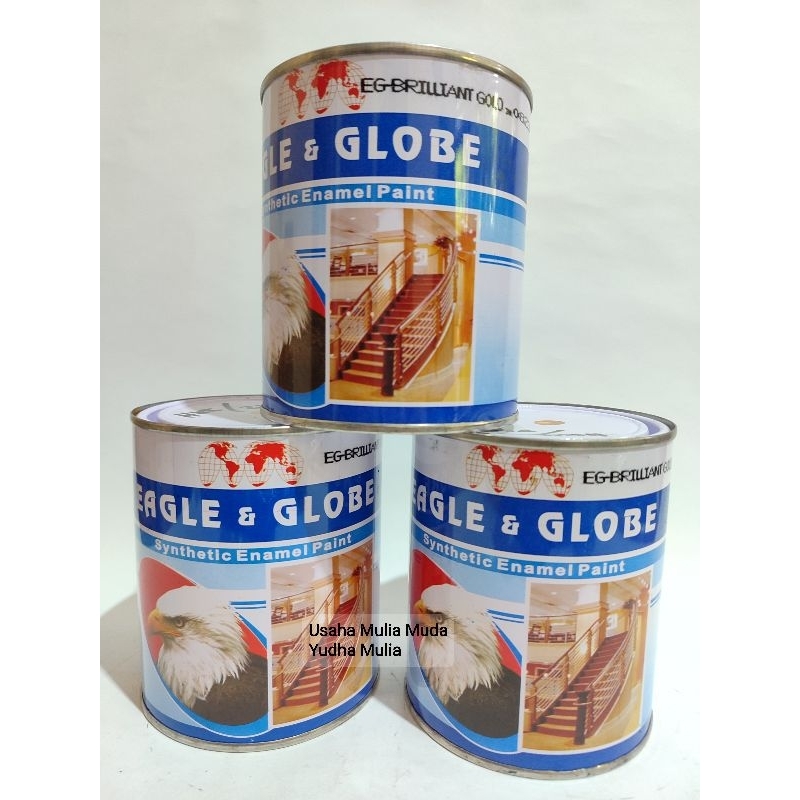 CAT MINYAK EAGLE & GLOBE 1KG 1KILO WARNA EMAS | CAT KAYU &BESI WARNA EMAS | PENGIRIMAN MEDAN