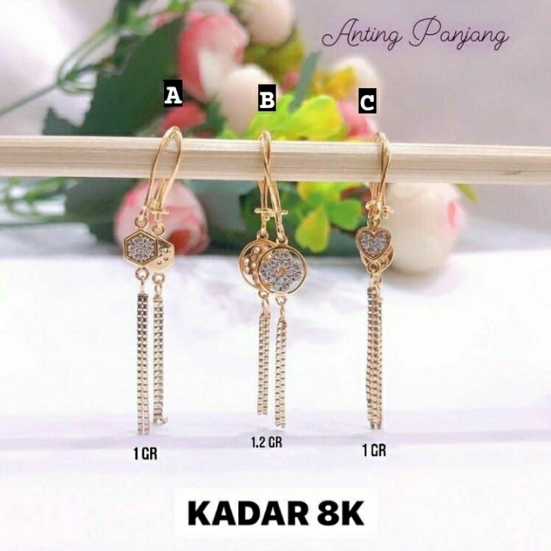 anting Emas Asli - anting mas - Anting Emas Kadar 375 - Perhiasan Emas - Toko Emas Anting Emas Dewas