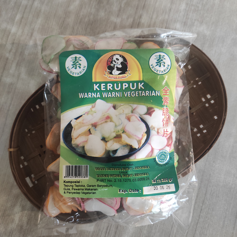 

Kerupuk Siap Goreng Warna Warni Mentah Panda Vegetarian 300 gr