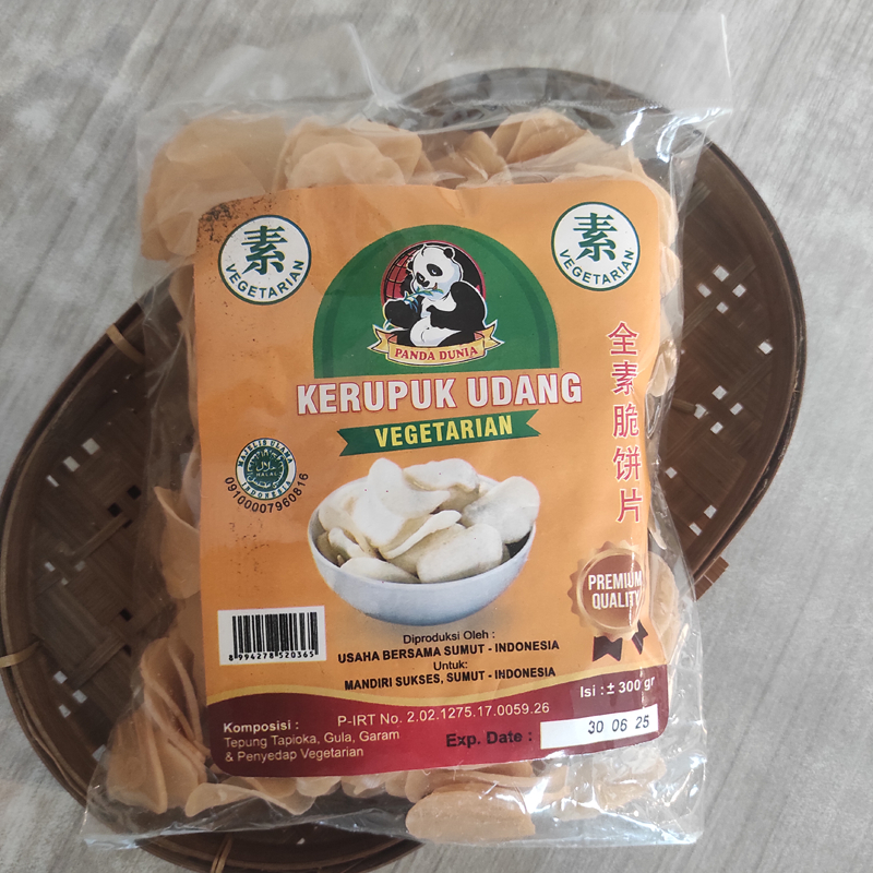 

Kerupuk Siap Goreng Udang Mentah Panda Vegetarian 300 gr