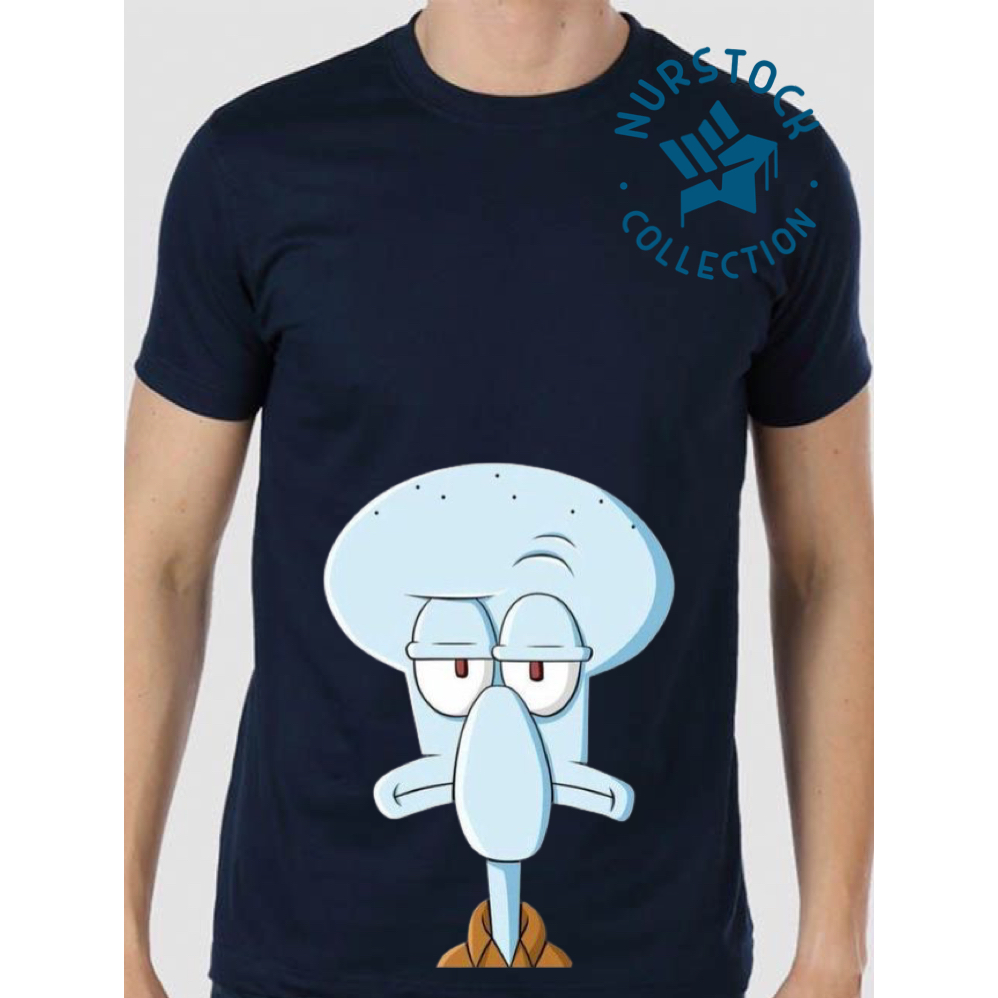 KAOS SPONGEBOB - BAJU SQUIDWARD - KAOS SQUIDWARD - CATTON COMBAD 30s