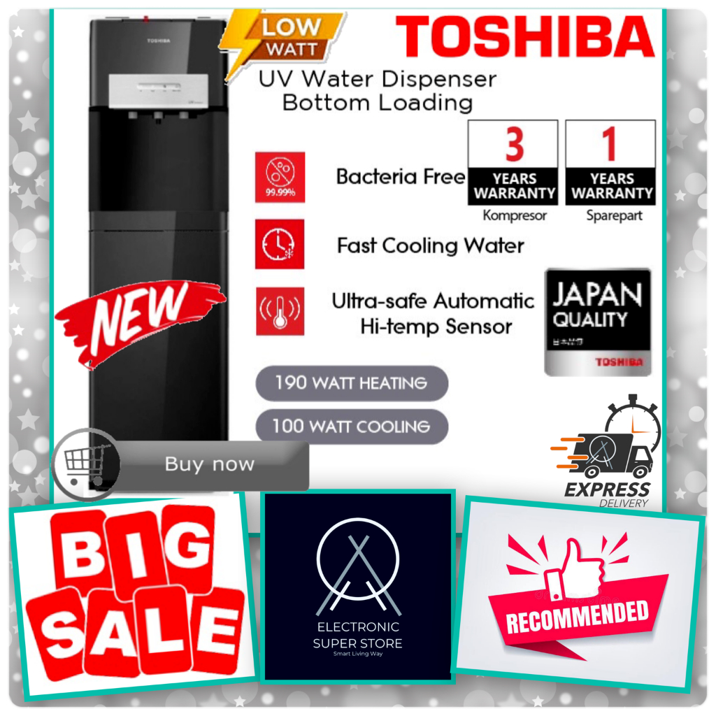 DISPENSER TOSHIBA GALON BAWAH RWF-W2035UVBID RWF W2035UVBID W2035UVBID UV-C VIRUS KILLER BOTTOM LOAD