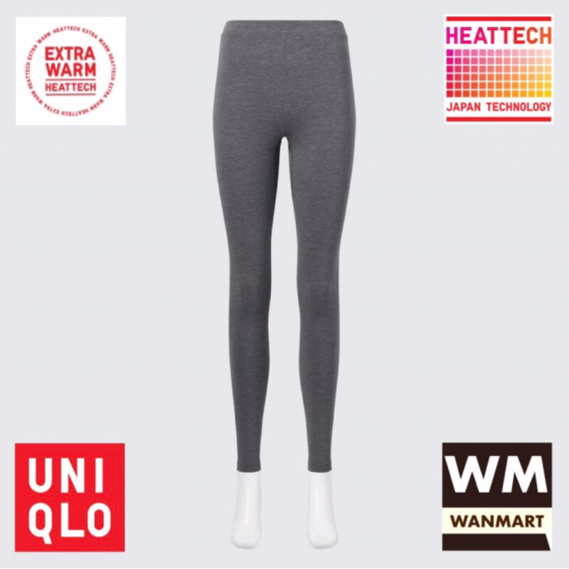 UNIQLO Heattech Women Celana Panjang Long John Wanita Extra Warm Longjohn Gray