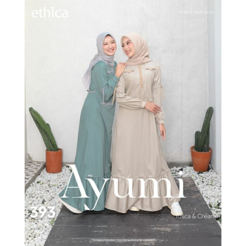 Gamis Ethica Ayumi 393 Cream Tosca